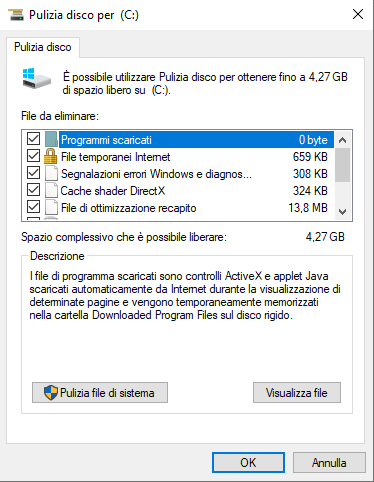 Windows Pulizia Files