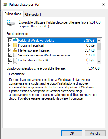 Windows Pulizia FIles di Sistema