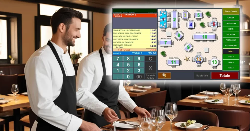 ristorante pizzeria bar gestione tavoli comande