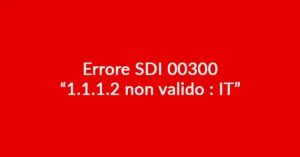 errore SDI 00300